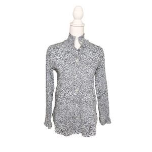 J. Crew Classic-fit Button Down Shirt Liberty Ed Blue White Floral US 00